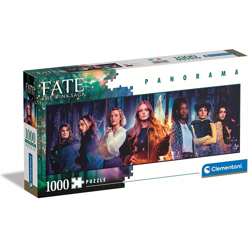 Clementoni - Puzzle Panorama Fate The Winx Saga - 1000 Pezzi, Panoramico, Puzzle Netflix - CL39690