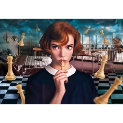 Clementoni - Puzzle Queen s Gambit - La Regina degli scacchi - 1000 Pezzi, Puzzle Netflix - CL39698