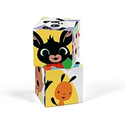 Clementoni 3 anni-cubi da 6 pezzi-Play For Future, materiali 100% riciclati-Made in Italy, bambini bing, puzzle cartoni animati,