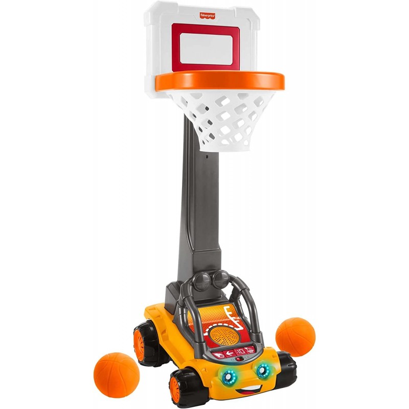 Fisher-Price - Rino Canestrino Edizione Italiana, Giocattolo Elettronico Motorizzato da Basket con 4 Modalità di Gioco, CL7025