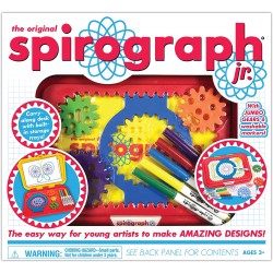 Grandi Giochi - Spirograph Junior, Set con spirografo e pennarelli lavabili, CLG05000
