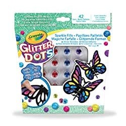 Crayola Glitter Dots - Set Magiche Farfalle, per Creare Scintillanti Mosaici con il Glitter Modellabile, Attività Creativa e Ide