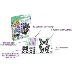 Crayola Glitter Dots - Set Magiche Farfalle, per Creare Scintillanti Mosaici con il Glitter Modellabile, Attività Creativa e Ide