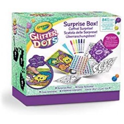 Crayola Glitter Dots - Scatola delle Sorprese, per Creare e Decorare con il Glitter Modellabile, Attività Creativa e Idea Regalo