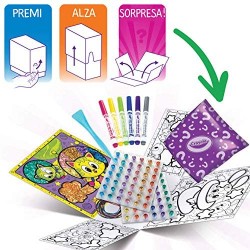 Crayola Glitter Dots - Scatola delle Sorprese, per Creare e Decorare con il Glitter Modellabile, Attività Creativa e Idea Regalo
