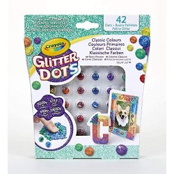 Crayola - Glitter Dots - Set Colori Assortiti (Colori Classici, Tropicali, Vivaci) - CRA041097