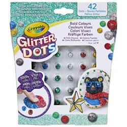 Crayola - Glitter Dots - Set Colori Assortiti (Colori Classici, Tropicali, Vivaci) - CRA041097