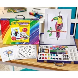 CRAYOLA- Valigetta Dipingi e Crea, 65 Pezzi, Regalo per Bambini, attività Creativa, età 4,5,6,7+, Multicolore, 04-1169