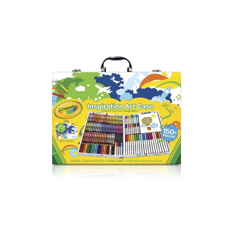 Crayola - Valigetta Colori Arcobaleno - Kit Creativo con 140 Pezzi Assortiti - CRA042532