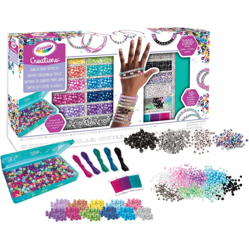 Crayola - Creations, Super Set Lettere e Perline - CRA04-2922