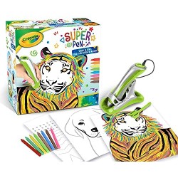 CRAYOLA- Super Pen Tigre, per sciogliere i Pastelli a Cera e Creare Disegni in Rilievo, attività Creativa e Regalo per Bambini, 