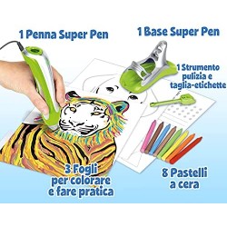 CRAYOLA- Super Pen Tigre, per sciogliere i Pastelli a Cera e Creare Disegni in Rilievo, attività Creativa e Regalo per Bambini, 