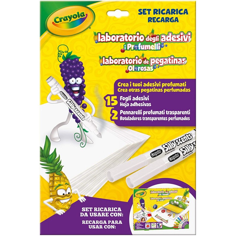 Crayola - Ricarica per Laboratorio Profumelli, Set per Creare Adesivi Profumati - CRA257250