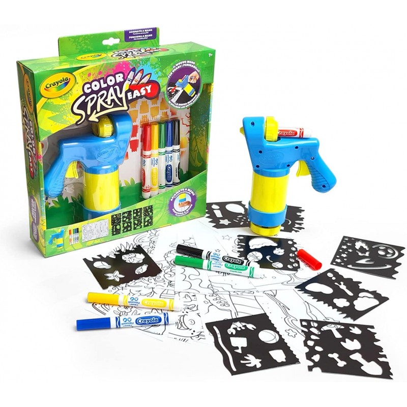 CRAYOLA - Color Spray Easy, Aerografo Manuale, attività Creativa e Regalo per Bambini, età 7+, Multicolore, CRA25-7494