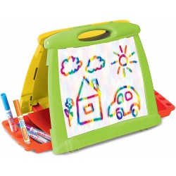 Crayola Mini Kids Lavagnetta Acqua & Colori, Doppia Superficie ad Acqua e Bianca per Pennarelli, da 36 Mesi, Multicolore, 5074-0