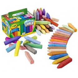 Crayola-48 Gessi per Esterno Lavabili, per Scuola e Tempo Libero, Assortiti, Colore, 51-2048-E-201