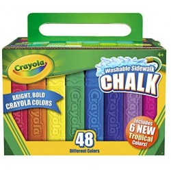 Crayola-48 Gessi per Esterno Lavabili, per Scuola e Tempo Libero, Assortiti, Colore, 51-2048-E-201