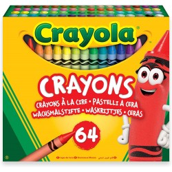 Crayola - Pastelli a Cera, 64 Pezzi, Temperino Incluso nella Confezione - CRA526448