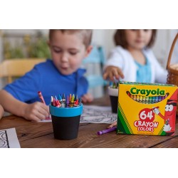 Crayola - Pastelli a Cera, 64 Pezzi, Temperino Incluso nella Confezione - CRA526448