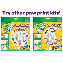 Crayola- Pets-Set Crea, trasformare l impronta della zampina del Tuo Animale Domestico in Un Oggetto Decorativo da conservare pe