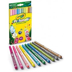 Crayola I Profumelli Pennarelli Lavabili Profumati, Punta Media, per Scuola e Tempo Libero, Colori Assortiti, 10 Pezzi, 58-5071