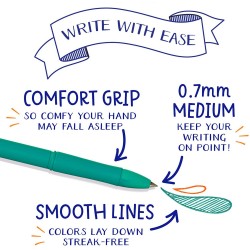 Crayola 58-6505 penna gel Nero, Blu, Verde, Rosa, Rosso, Viola 6 pezzo(i)