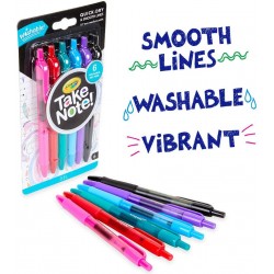 Crayola 58-6505 penna gel Nero, Blu, Verde, Rosa, Rosso, Viola 6 pezzo(i)