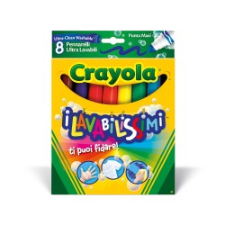 Crayola 8 Colori Fibra Lav.punta Maxi