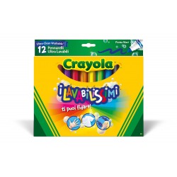 Crayola 12 Colori Fibra Lav.punta Maxi