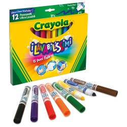 Crayola 12 Colori Fibra Lav.punta Maxi