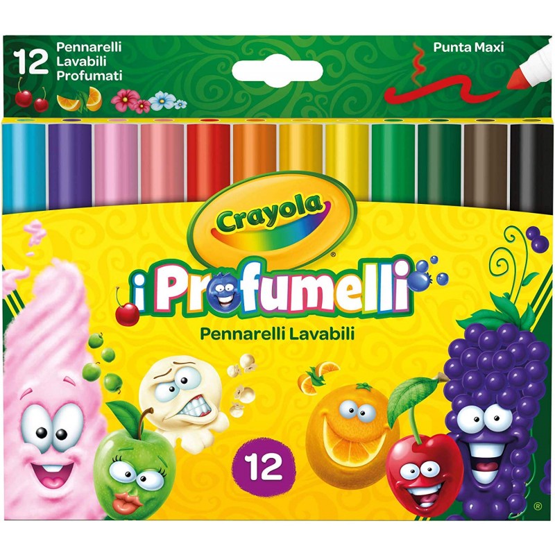 Crayola 12 pennarelli punta maxi profumati