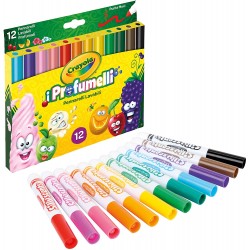 CRAYOLA-I Profumelli Pennarelli Lavabili Profumati, Punta Maxi, per Scuola e Tempo Libero, Colori Assortiti, 12 Pezzi, 58-8337