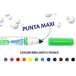 Crayola-12 Pennarelli Lavabili con Punta Maxi in Fibre Super-Resistente, 58-8340