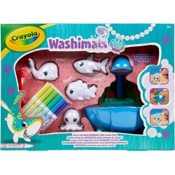 Crayola - Washimals Ocean Pets - Set Attività Colora Lava Ricolora con Animali Marini, Ambientazione Laguna - CRA747454