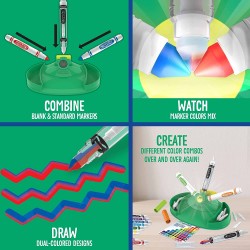 CRAYOLA- Marker Mixer, Laboratorio Arcobaleno, per Creare Pennarelli Bicolore, attività Creativa e Regalo per Bambini, età 6+, C