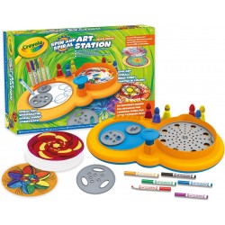 Crayola - Super Set Gira e Crea Deluxe, per Creare Mandala e Vortici di Colore con Pennarelli e Inchiostri Colorati - CRA74-7499