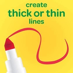 Crayola - Super Punta Pennarelli Lavabili Punta Media, Confezione da 12 Pezzi Colori Assortiti, 7509