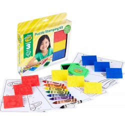 Crayola Mini Kids Set Stampini Puzzle Crea i Tuoi Personaggi Divertenti con gli Stampini, da 36 Mesi, Multicolore, 81-1466