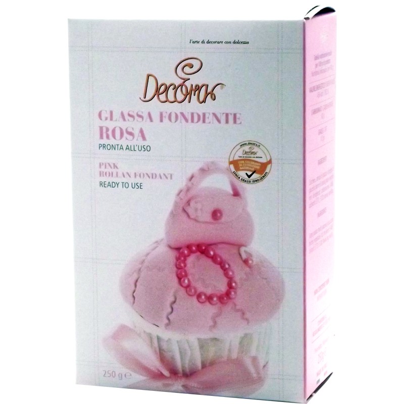 Glassa Fondente Rosa 250gr