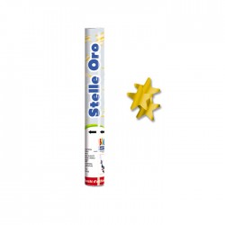 Cannon Sparacoriandoli 30 cm Stelle Oro Metal, 1 pz, DI50102