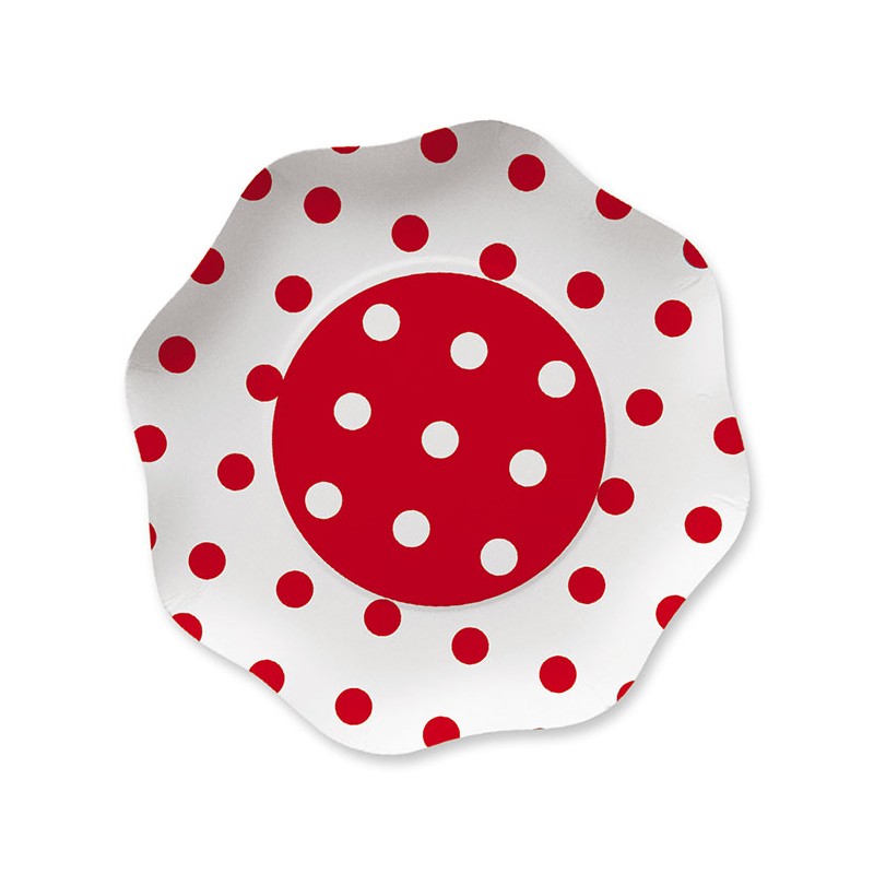 Piatti Cm.23 Pois Rosso Pz.10, DI60905