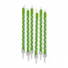 6 Cand. Matite+supp.pois Verde Mela