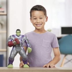 Hasbro Marvel Avengers - Endgame Hulk Pugni Invincibili, Action Figure Elettronica con 20 Suoni e Frasi [Versione Italiano]