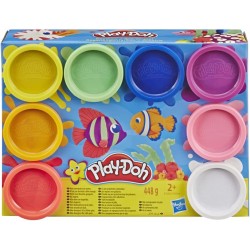 Hasbro Play-Doh 8 Pack Rainbow, 8 Barattoli, E5062EU40