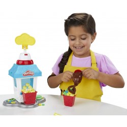 play-doh- kitchen creations popcorn party set con 6 vasetti di pasta da modellare, multicolore, e5110eu5