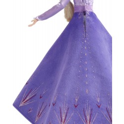 disney frozen 2 - fashion doll arendelle elsa con particolareggiato abito da viaggio blu ombreggiato ispirato al film disney fro