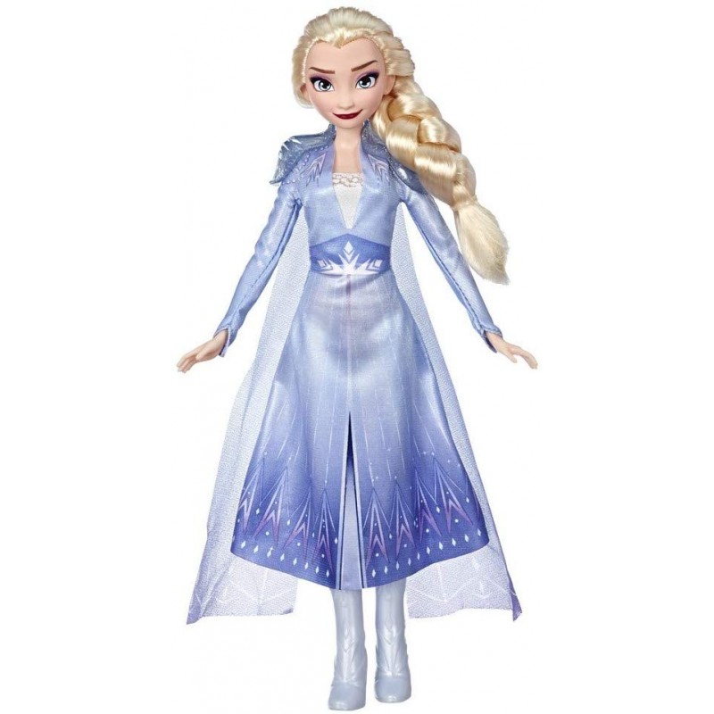 hasbro disney frozen 2 - elsa (fashion doll con capelli lunghi e abito blu, ispirata al film frozen 2)