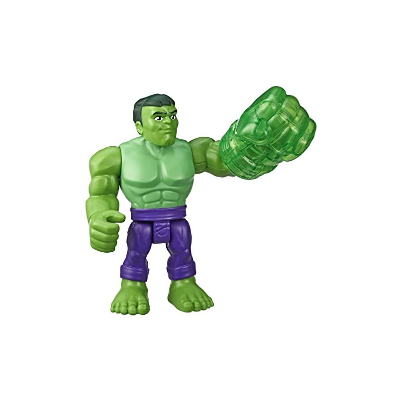 Hasbro - Playskool- Heroes The_Avengers Marvel Super Hero Adventures - Hulk (action figure da 12,5 cm), Multicolore, E6258EU40