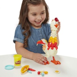 Play-Doh - Il Pollo Divertito (playset Animali da Fattoria Animal Crew, con Pasta da Modellare Play-Doh in 4 Colori atossici)