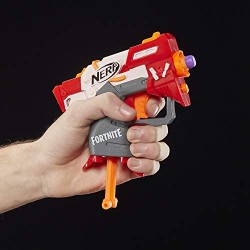 Hasbro - Nerf Fortnite TS MicroShots Firing giocattolo Blaster e 2 freccette Elite ufficiali per bambini, ragazzi e adulti, E674